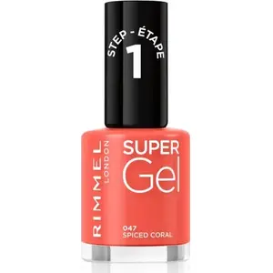 Nail polish base coat Rimmel Super Gel Step1 047 Spiced Coral 12 ml