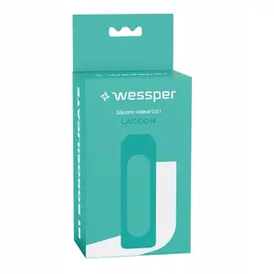 Silikona apvalks wessper WE260 500 ml borosilikāta pudelei — Lagoon krāsa