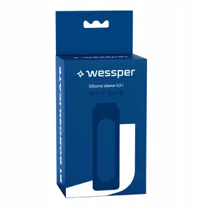 Silikona pārvalks wessper WE260 500 ml B1 borosilikāta Navy Blue