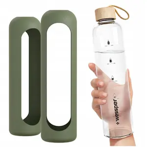 Silikona apvalks wessper WE260 1000 ml pudelei — boro-silikāta, olīvu