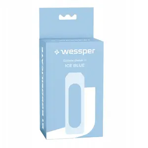 Silikona uzmava wessper WE260 1000 ml borosilikāta pudelei — ledus zils