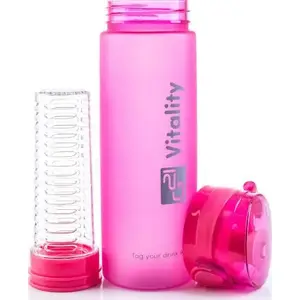 Sporta pudele G21 ar sietiņu 600 ml, rozā