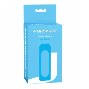 Silikona pārvalks wessper WE260 1000 ml pudelē — borosilikāta Ocean