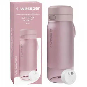 Спортивная бутылка wessper WES273-500-PK_K 500 мл Tritan с фильтром Actitex, розовая