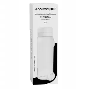 Sport water bottle wessper WES273-700 White — 700 ml Tritan, Actitex™ filter