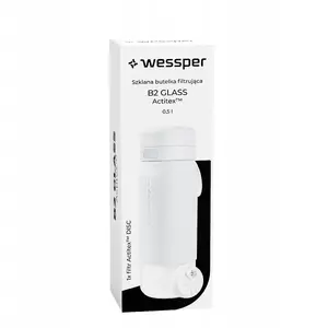 Filtrēta stikla pudele wessper B2 GLASS Actitex™ 500 ml balta