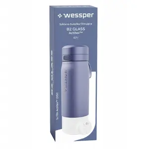 Фильтрующая бутылка Wessper B2 GLASS Actitex™ 700 мл синяя