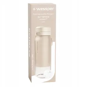 Фильтрующая бутылка wessper WES273-700-BG_K 700 мл Tritan с фильтром Actitex, бежевый