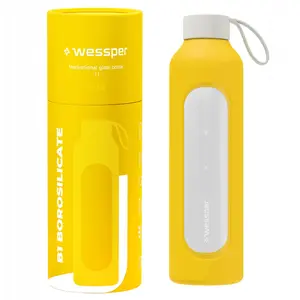Stikla pudele wessper B1 no borosilikāta 1000 ml — sportam un ikdienai