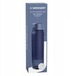 Sporta pudele wessper WES273-1000-BL_K Tritan 1000 ml ar Actitex filtru, zila