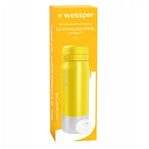 Sporta pudele wessper WES276-700-YL_K 700 ml no nerūsējošā tērauda ar Actitex™ filtru, dzeltena