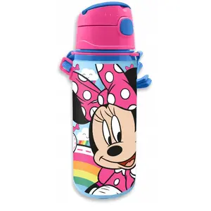 Спортивная бутылка KIDS алюминиевая 600 мл с питейником — Myszka Minnie (SB10630)