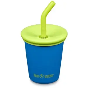 Bērnu tērauda krūze klean kanteen Kid Kanteen Kid Steel Cup ar Kid Straw vāciņu, 296 ml Mykonos Blue