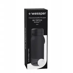 Спортивная бутылка wessper WES273-500-BK_K — 500 мл Tritan, фильтр Actitex™, черная