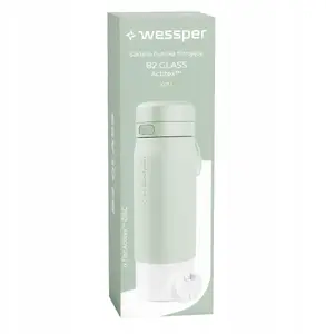 Стеклянная фильтрующая бутылка wessper B2 GLASS Actitex™ 700 мл Mint — многоразовая бутылка с фильтром