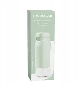 Стеклянная фильтрующая бутылка wessper WES270-500-MT 500 мл с фильтром Actitex™, мятная