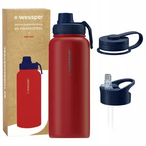 Termo pudele wessper B3 THERMOSTEEL 1000 ml — divsienu nerūsējošais tērauds, vakuuma izolācija