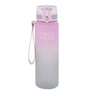 Sport bottle ASTRA art-pap Bidon Aqua Pure 600 ml — pink/grey