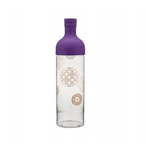 Stikla aukstā brūvējuma pudele HARIO Aya Shippo 750 ml ar filtru — violeta