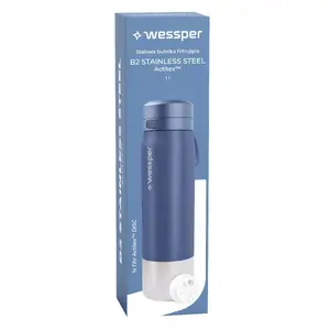 Спортивная бутылка wessper B2 STAINLESS STEEL Actitex™ 1000 мл синяя