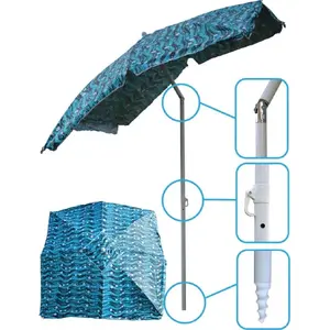 Parasol (beach and garden) Saska Garden 180 cm, blue-green
