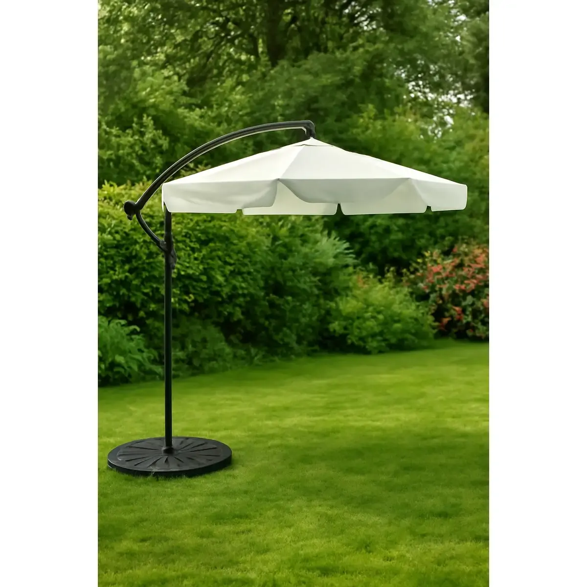Extralink Black Forest Garden Umbrella with Side Panels, Large 3m Beige Cantilever BLACK FOREST GARDEN UMBRELLA WITH SIDE PANELS, LARGE 3M BEIG Photo 4
