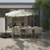 Extralink Black Forest Garden Umbrella with Side Panels, Large 3m Beige Cantilever BLACK FOREST GARDEN UMBRELLA WITH SIDE PANELS, LARGE 3M BEIG Photo 11