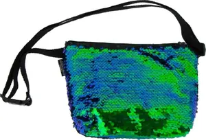 Plecu soma STARPAK TOREBKA NA RAMIE STK SEQUINS GREEN — zaļa soma ar spīguļiem, kompakta