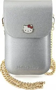 Soma Sourcing Hello Kitty HKOWBPGHDLMS sudraba āda ar metāla logotipu un ķēdi
