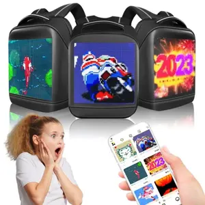 Light-up LED Backpack with Display Elior DH Style Led Backpack LE – illuminated school and city backpack