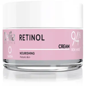 Дневной крем Delia Retinol 50 мл — питательный омолаживающий крем для лица с ретинолом, 94% натуральных компонентов