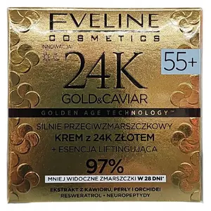 Крем для лица день/ночь Eveline 24K Gold & Caviar 55+ 50 мл