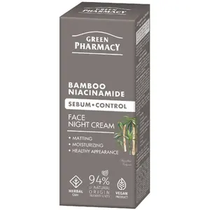Night Face Cream Green Pharmacy Bambus + Niacinamide 50 ml