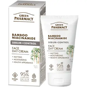 Dienas sejas krēms Green Pharmacy Bomboo Niacinamide ar bambusu un niacinamīdu 50 ml