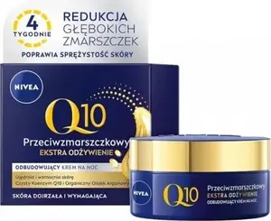 Nakts krēms Nivea Q10 Extra Barojošs pretgrumbu atjaunojošs 50 ml