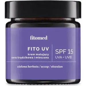 Matējošs UV sejas krēms Fitomed FITO UV SPF15 pret pūtītēm un kombinētai ādai, 50 ml