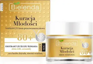 Dienas un nakts atjaunojošs pretgrumbu krēms Bielenda Kuracja Młodości 80+ 50 ml