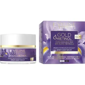 Day & Night Anti-Wrinkle Nourishing Cream Eveline Gold & Retinol 60+ 50 ml