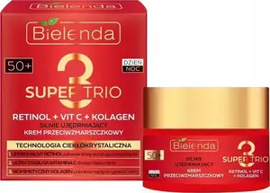 Bielenda Super Trio 50+ сильный укрепляющий антивозрастной крем день и ночь 50 мл