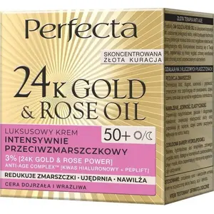 Anti-wrinkle face cream Perfecta Perfecta 24K Gold & Rose Oil 50+ 50 ml