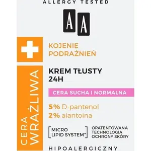 Krēms AA Cera Wrażliwa Kojenie Podrażnień 24H — 50 ml, taukains sejas krēms sausai un normālai ādai