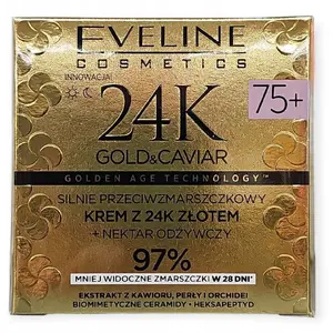 Дневной/ночной крем для лица Eveline 24K Gold & Caviar 75+ 50 мл