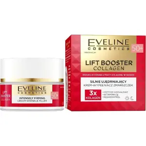 Крем для лица Eveline Lift Booster Collagen 50+ 50 мл — антивозрастной крем для зрелой кожи
