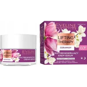 Крем‑сыворотка для лица Eveline Lifting Therapy Ceramidy 60+ 50 мл — мультивосстанавливающий