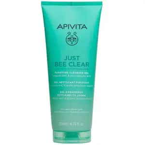 Очищающий гель Apivita Just Bee Clear для жирной и склонной к акне кожи, 200 мл