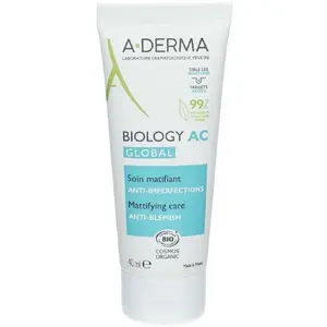 Dienas krēms A-Derma Biology AC Global Soin Matifiant Anti-Imperfection — Aderma