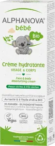 Mitrinošs sejas un ķermeņa krēms Alphanova Bebe 75 ml — bērnu ikdienas mitrināšana
