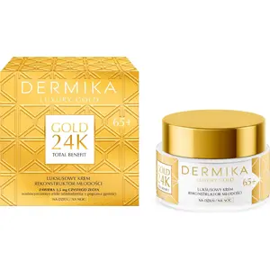 Sejas krēms Dermika Luxury Gold 24K Total Benefit 65+ dienai un naktij 50 ml