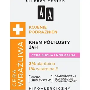 Sejas krēms AA Cera Wrażliwa Kojenie Podrażnień pusbagāts krēms saudzīgai sausai un normālai ādai 50 ml