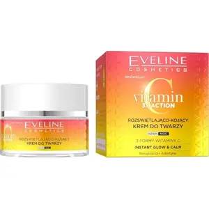 Дневной и ночной крем для лица Eveline Vitamin C 3xAction 50 мл — осветляющий и успокаивающий